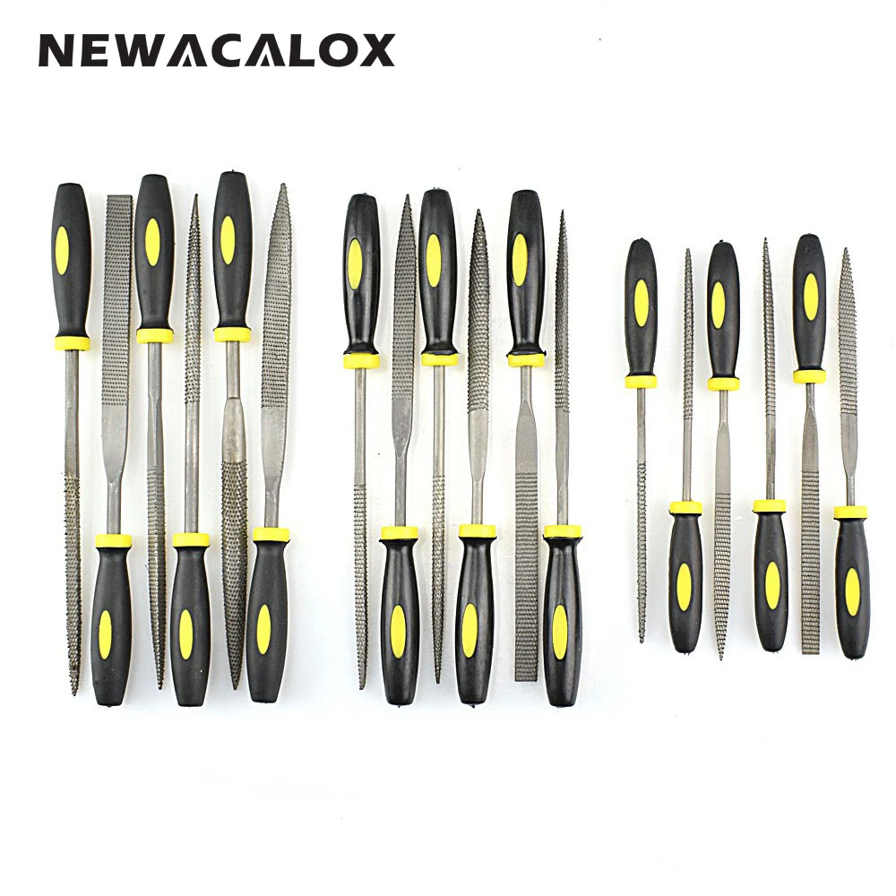 

NEWACALOX 18pcs Woodworking DIY Folder Hand File Set Carving Mini Set Microtech Metal Filing Rasp Needle File Wood Filling Tool