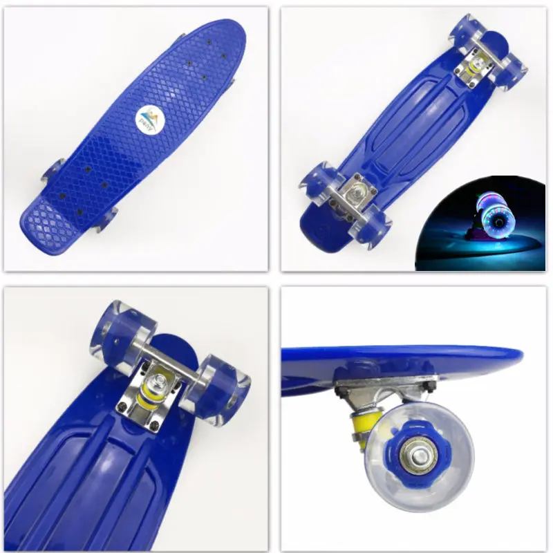 

Flashy Penny Board 22 inch Skateboard Cruiser For Kids Mini Skate Board Outdoor Sports Retro Flashing 4 wheels Skates