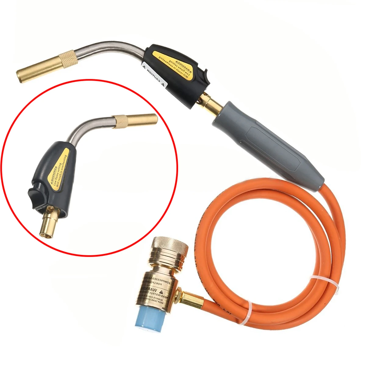 OSSIEAO New Mapp Gas Self Ignition Plumbing Turbo Torch With Hose