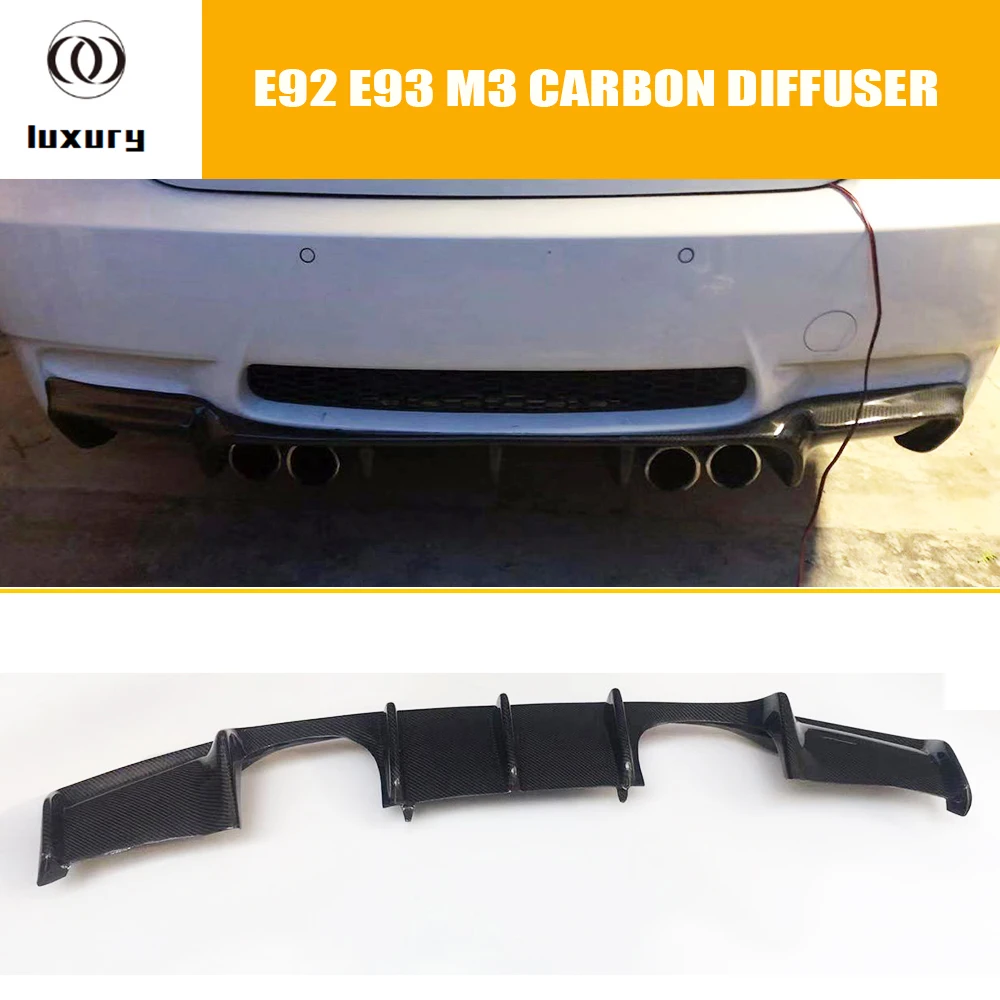 

M3 Carbon Fiber Rear Bumper Lip Diffuser Spoiler for BMW E92 M3 Coupe E93 M3 Convertible 2006 - 2012 (Can't fit E90 M3)