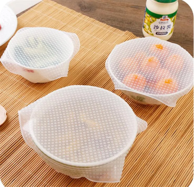 

Silicone Bowl Food Storage Wraps Cover Seal Fresh Keeping Kitchen Tools Bags Pouch Cover Home Storage Bag 1PC