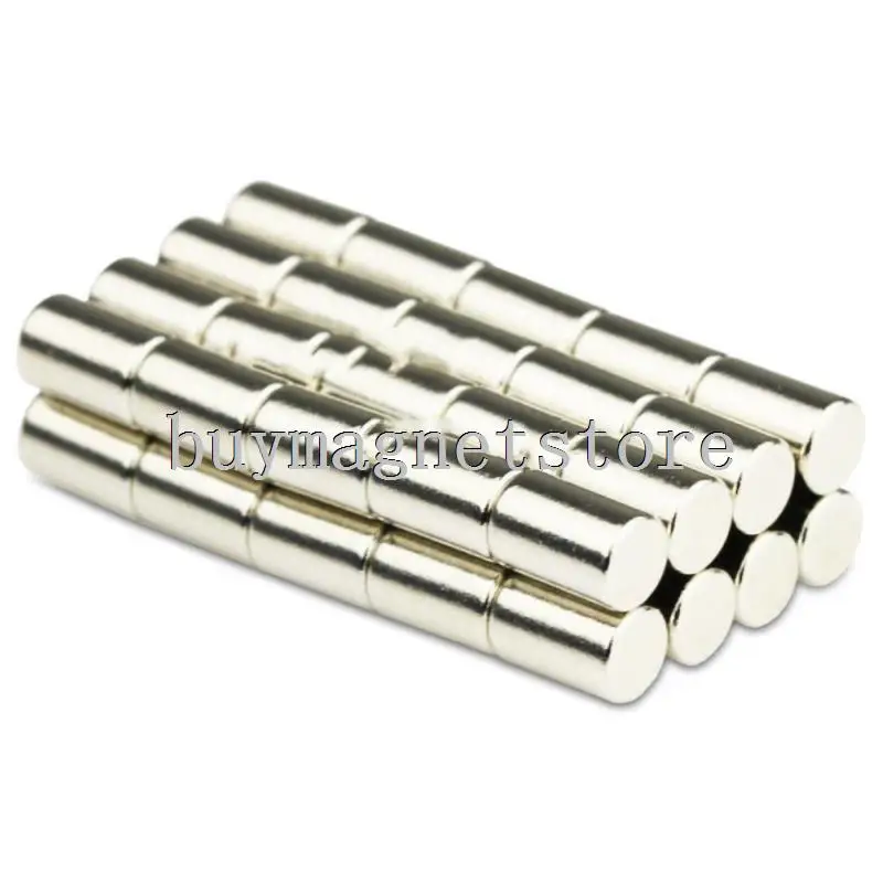100pcs Small Disc Cylinder Neodymium 4 mm x 6 mm Round Rare