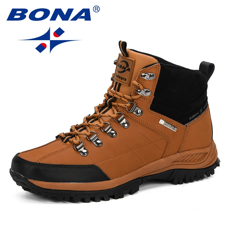 Cena BONA New Designer mężczyźni buty jesień i zima 2019 mężczyźni botki moda Outdoor buty do pracy Tenis Masculino Adulto wygodne