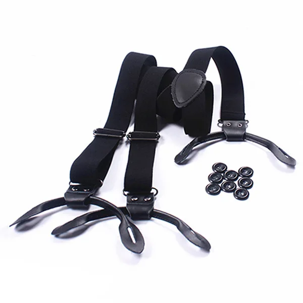 

Top Sale Men Women Suspenders Black Y-Shape Braces Button Holes Adjustable Belts Tirantes Unisex Business Trousers Suspenders