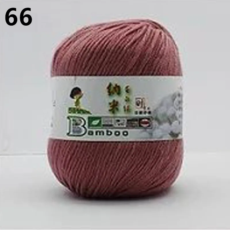 6ply акриловый Yarnsilk белок хлопок мягкое качество детский двор для ручного вязавязаный крючком ручной вязки DIY пряжа 50 г - Цвет: 66