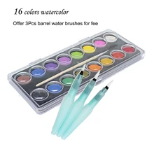 16 Цвет Портативный путешествия Пластик чехол Симпатичные комплекты одежды для детей, воды Цвет краски водонепроницаемого материала; Водонепроницаемая Цвет торт искусства шрифты 3 шт., водосберегающая насадка ручки набор