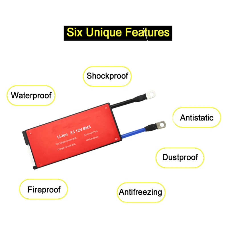  3S 80A 100A PCM/PCB/BMS für 12V 37 V 18650 lithium-batterie pack für elektrische fahrrad und roller