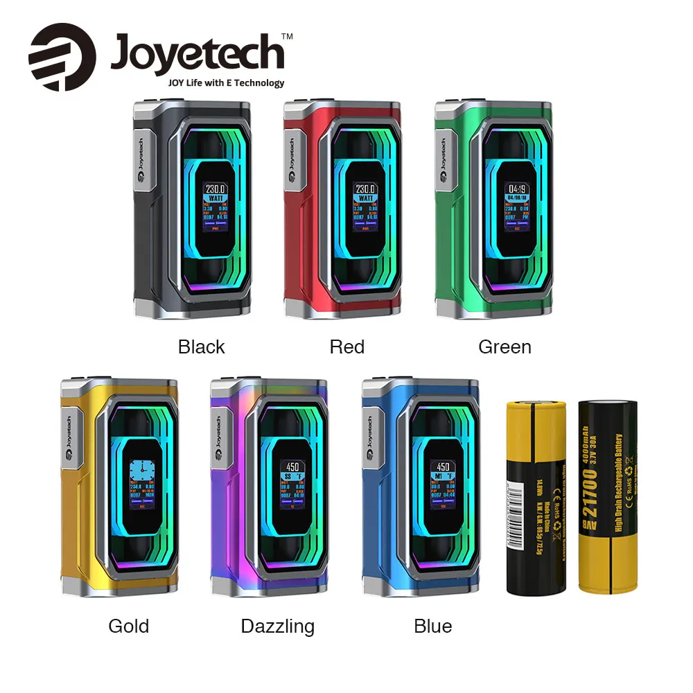 

Original 230W Joyetech ESPION Infinite 21700 TC Box MOD 8000mAh By Dual 21700 Batteries E Cig Mod Support ProCore Conquer Tank