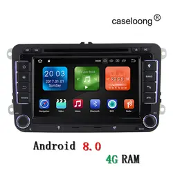 Android 8,0 4G ram 1,5 ГГц VW dvd-плеер gps навигации для VW Beetle Caddy CC Golf Polo Jetta Tiguan T5 автомобиль Радио Стерео