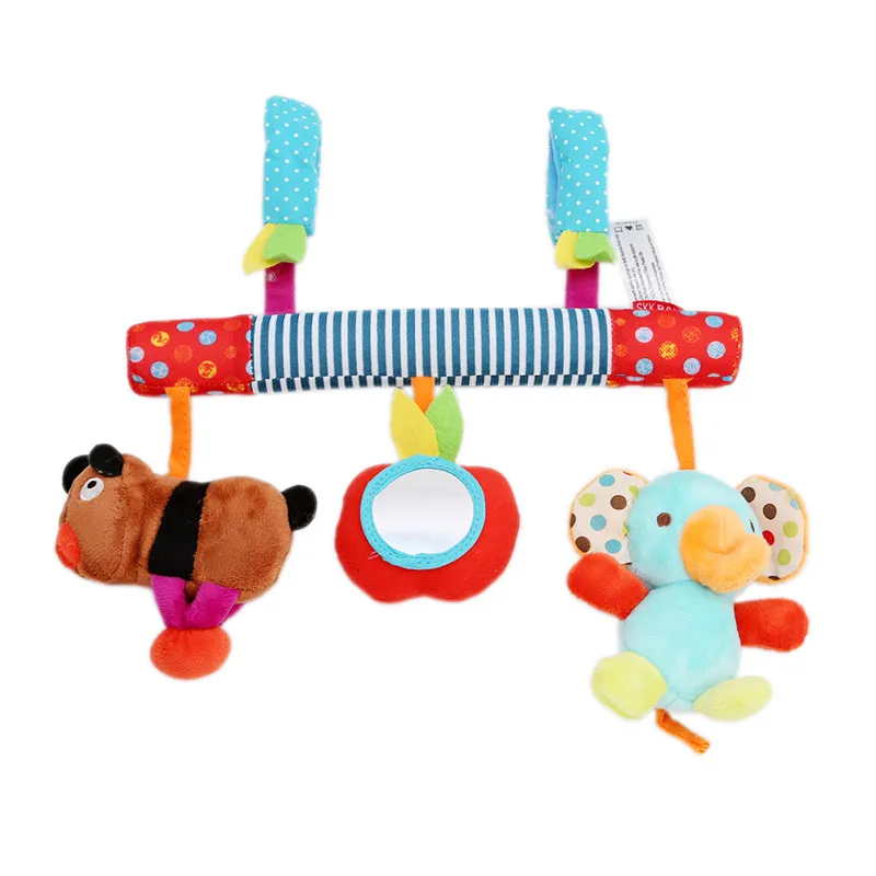 1PC Creative Infants Cradle Hanging Toy Bed Baby Rattle Toy Animals