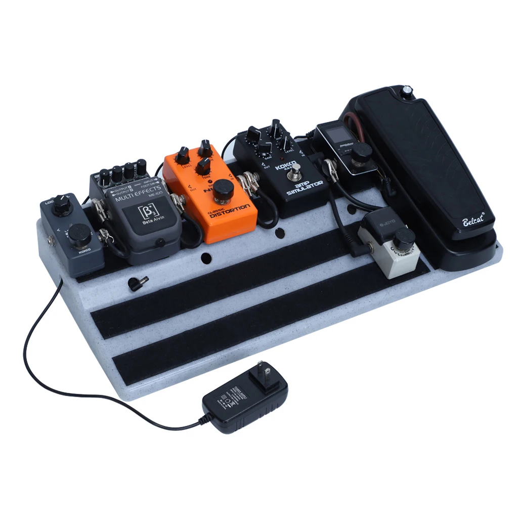 

1pc Guitar Effect Pedal Board 10 Hidden Cable Holes Guitar Pedalboard For Music Players 50 X 25cm