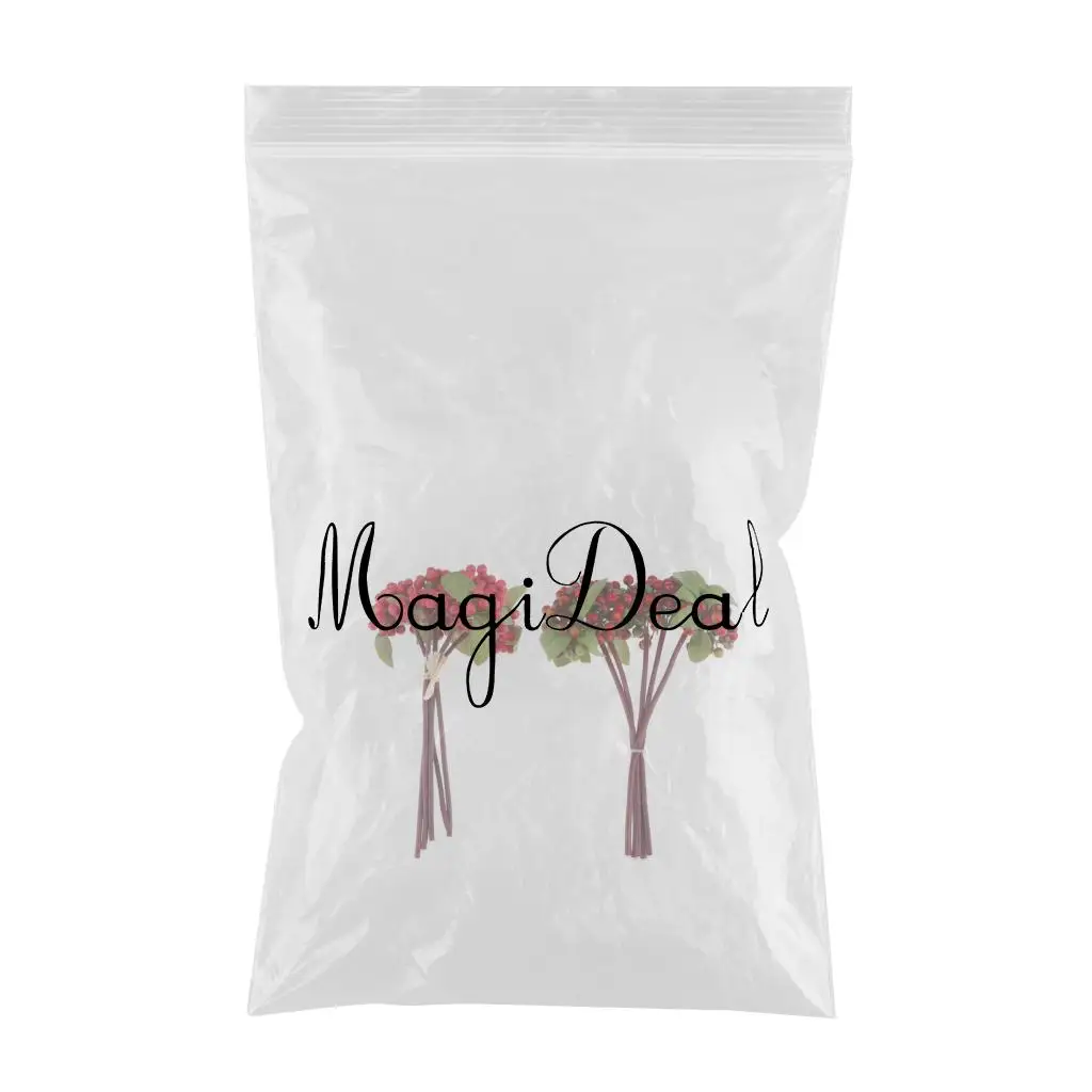 2 Sets Artificial Berry Branch Decorative Berries DIY Christmas Wreath Accessories Fake Red berries Christmas Decoration