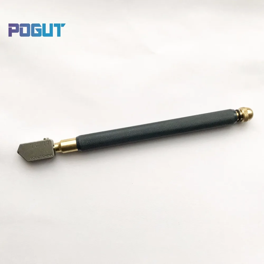 6pcs/Pack POGUT CHINA Glass Tile Cutter TC-17 Metal Handle for 3-10mm Glass Straight Cutting Brass Spareparts Toyo type