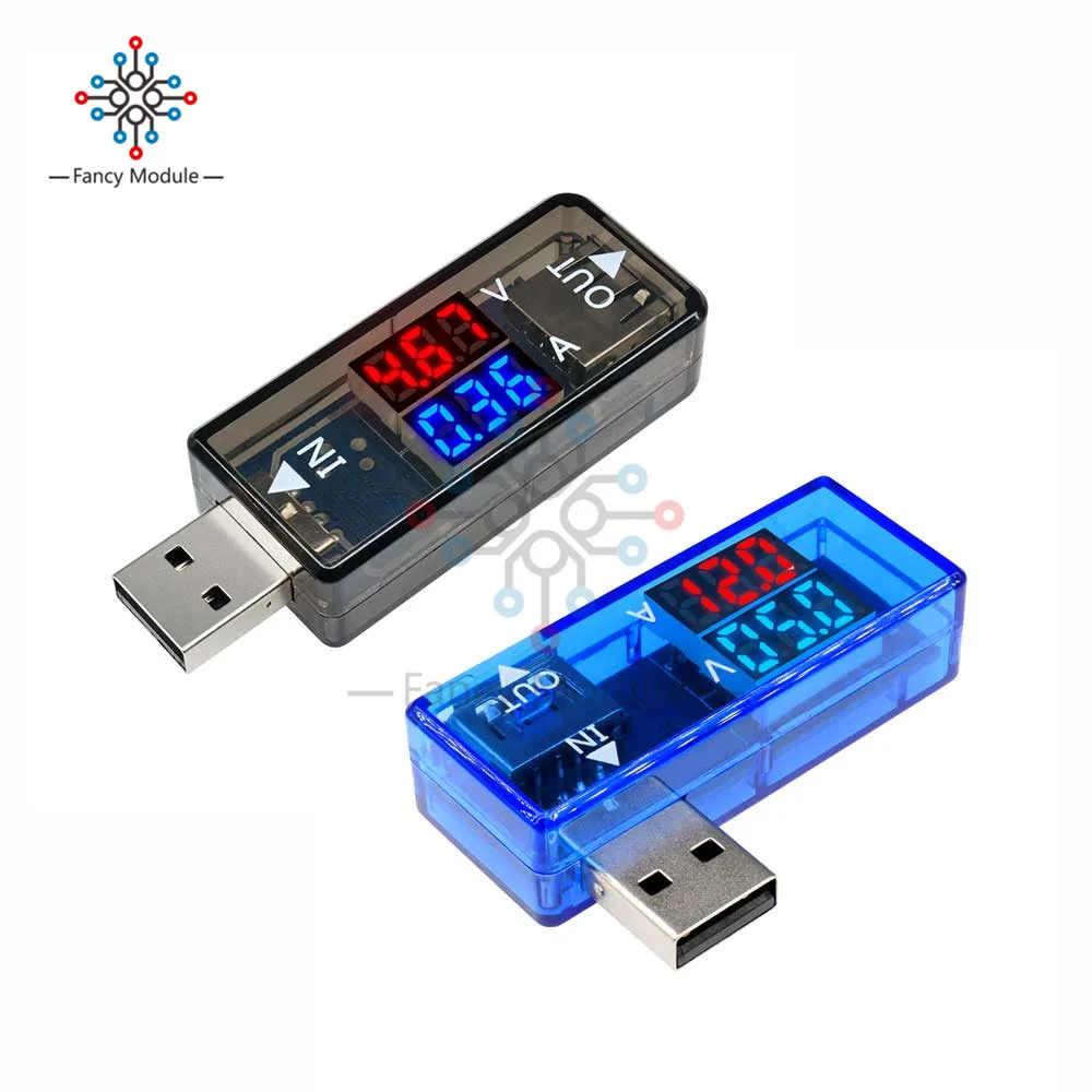 

Dual-display USB Tester DC Digital Voltmeter Current Voltage Detector Mobile Power Ammeter Voltage USB Charger Tester