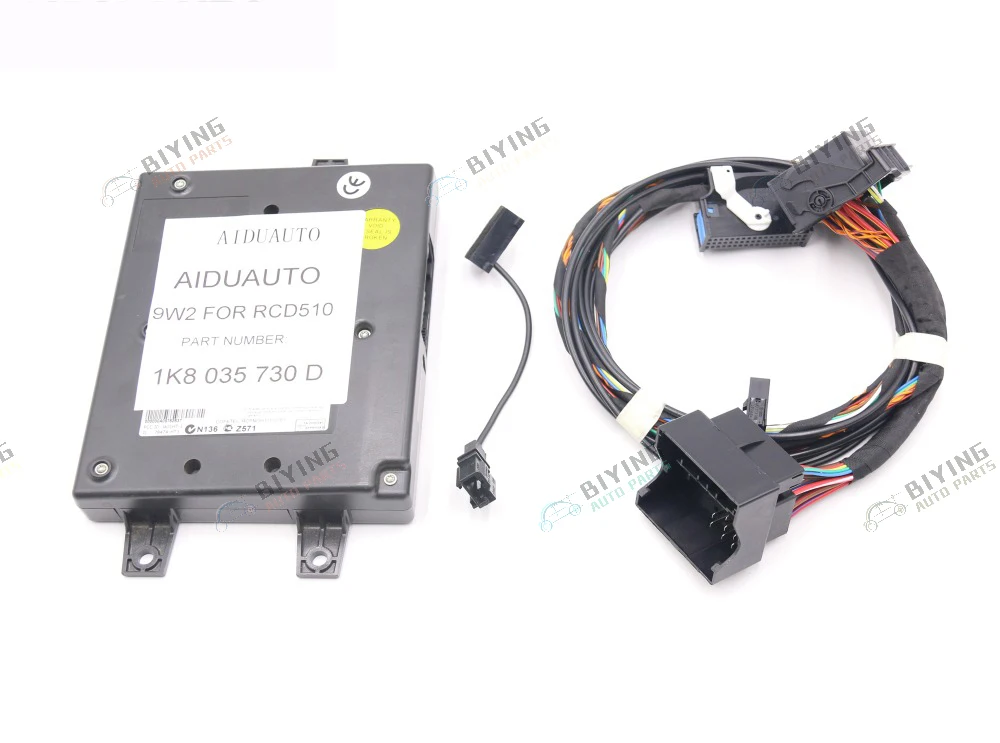 9W2 Bluetooth модуль+ жгут с микрофоном 1K8 035 730 D для VW Golf MK6 Jetta MK5 Fit RCD510