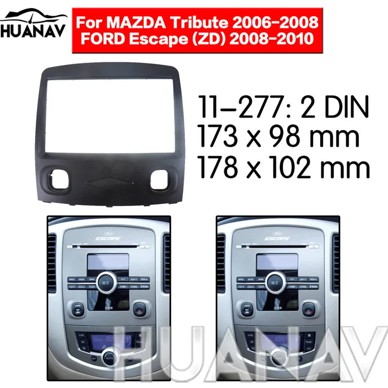 

HUANAV Car Radio stereo Fitting installation adapter fascia For 2008-2010 FORD ESCAPE MAZDA Tribute Stereo Frame Audio Fascias