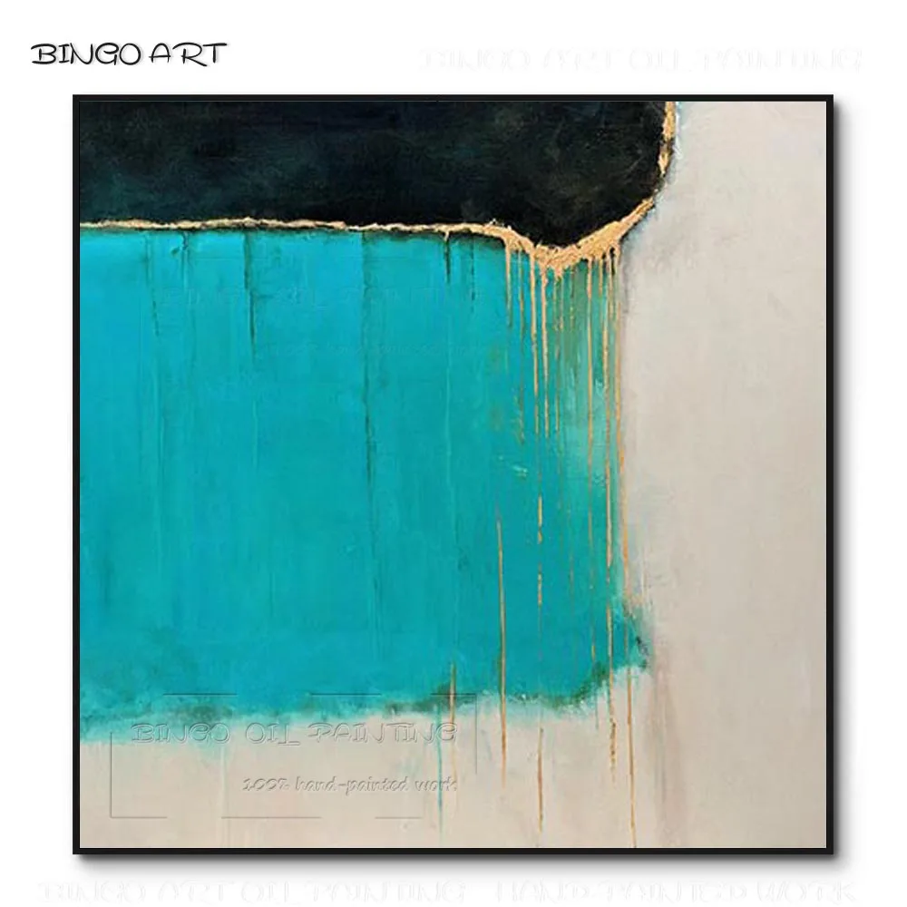 

Free Shipping Hand-painted Big Size Abstract Blue Oil Painting on Canvas Beauty Modern Abstract Oil Painting for Wall Decoration