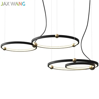 

Romantic Industrial Pendant Light Nordic Creative Personality Pendant Lamp Cafe Restaurant Ring-shaped Star Decor Hanging Lamp