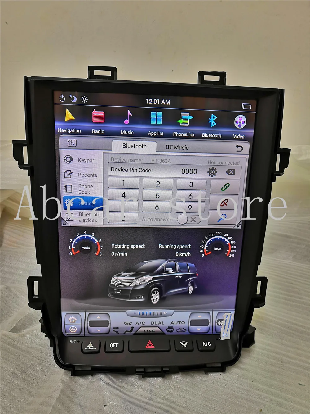 Top Tesla style Android 8.1 Car dvd player GPS Navigation For Toyota alphard Vellfire 20 series 2007-2014 PX6 IPS  JBL 18 speakers 7