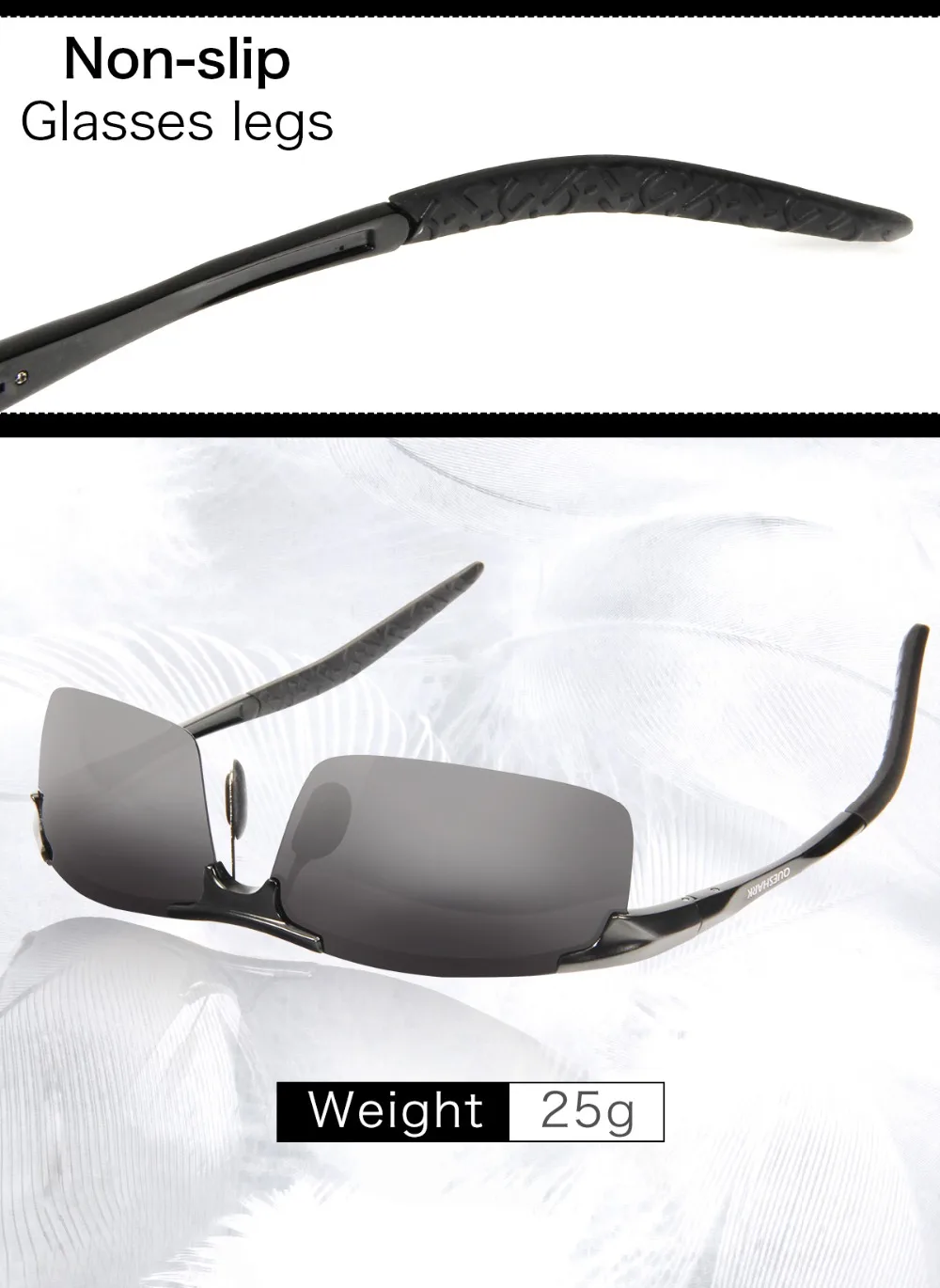 Поляризованные велосипедные очки Queshark Профессиональный Алюминий алюминиево-магниевого сплава, HD UV400 поляризационные женские солнцезащитные очки для велоспорта, солнцезащитные очки на открытом воздухе, очки для вождения, верховая езда