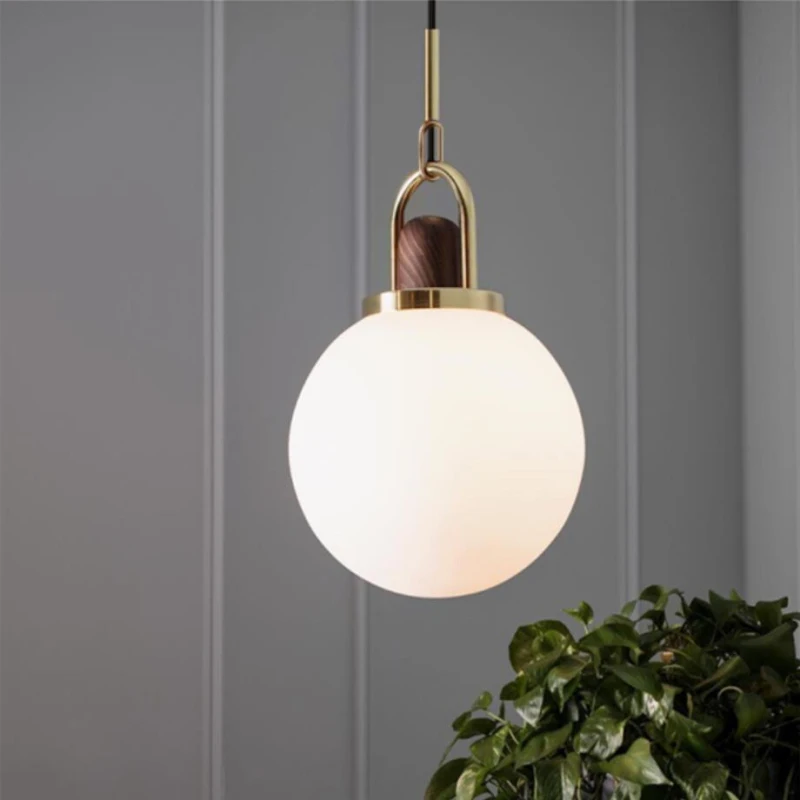 

Glass lampshade Dining Room Led Pendant light Gold Living Room Bedroom Light Nordic Pendant Lamp Loft Parlor Decoration