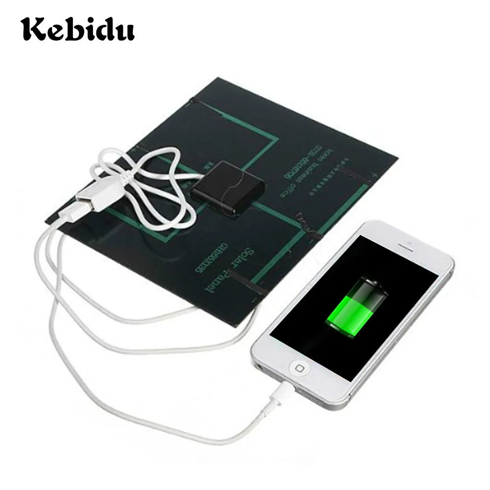 

Kebidu Partical USB Solar Panel Battery Charger 5V 3.6W Power Bank with LED Light Fashion Solar USB Charger