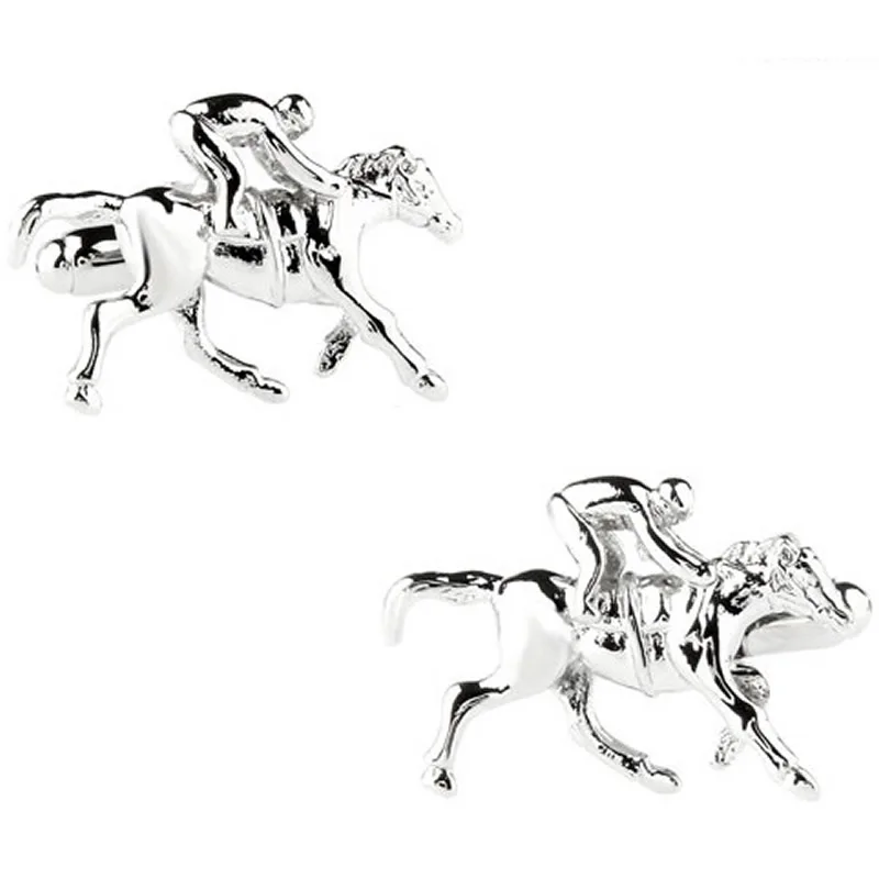 Дизайн езды запонки с лошадью Horseshoes запонки