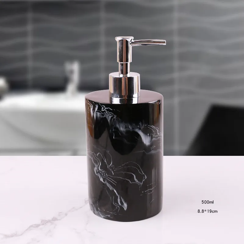 Buy 500ML Resin Emulsion Bottles Creative Latex Bottles Liquid Soap Dispensers Bathroom Set Home Decoration Bathroom Accessories
