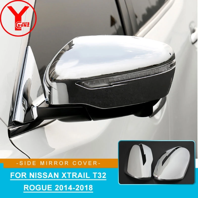 Хромированные боковые зеркала заднего вида для NISSAN X-Trail rogue зеркало для nissan x trail t32 аксессуары YCSUNZ