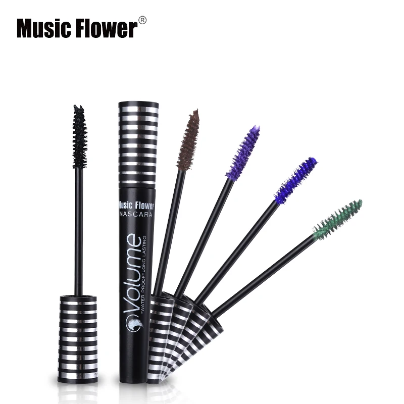 

Fashion Music Flower Brand Eyes Makeup Matte Curling Mascara Waterproof 5 Color Mascara Lenghtening Thick Eyelashes Cosmetics