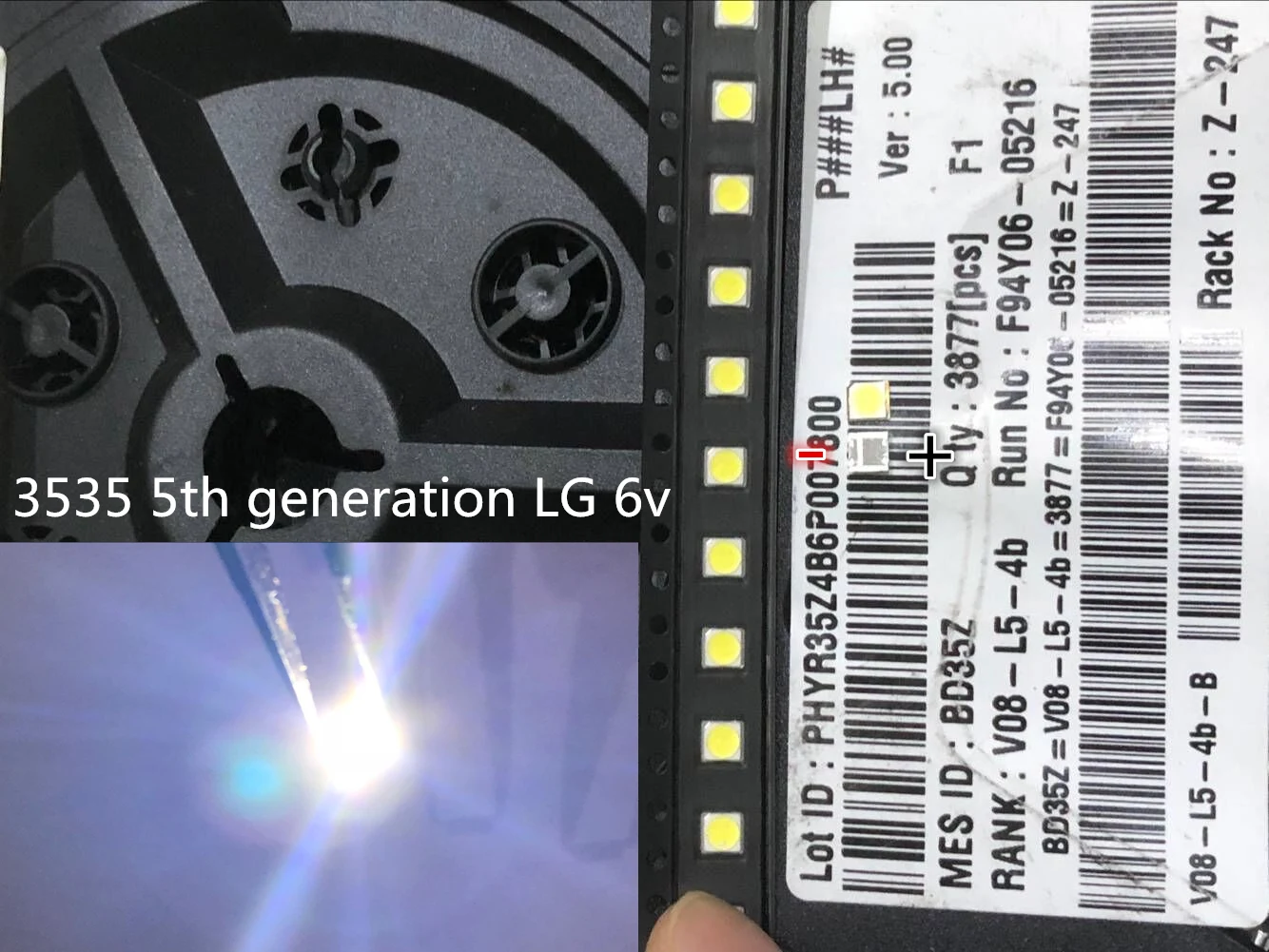 

2000PCS FOR LCD TV repair LG led TV backlight strip lights with light-emitting diode 3535 SMD LED beads 6V