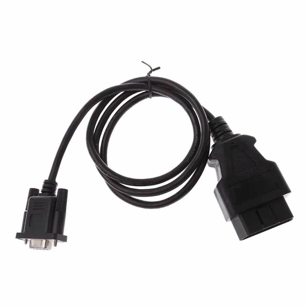 OOTDTY 1 шт. Универсальный Кабель-адаптер OBD2 16-контактный к DB9 RS232 автомобильный