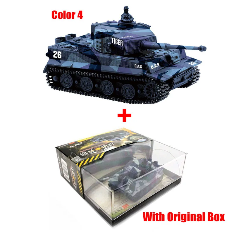 14CH 1: 72 rc Танк Игрушка Great Wall 2117 пульт дистанционного управления Танк Мини Тигр боевой танк игрушка лучший рождественский подарок для детей - Цвет: Color 4 With Box
