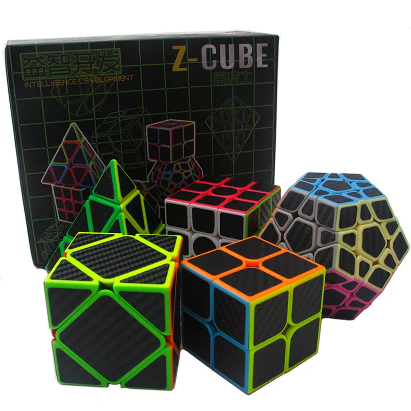 

5pcs/set 2x2x2 3x3x3 4x4x4 Magic Speed Cube Set Bandaged Cube Educational Toys Puzzle Mega Skew Cube Gifts for Kids or Adult