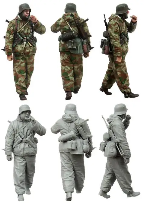 

1/35 Resin Figure Winter German Soldier 1pc Model Kits