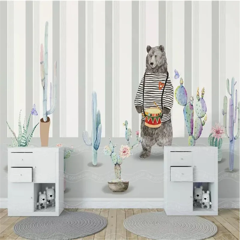 Nordic simple big cactus plant 3d background wall professional production of high-end mural wallpaper 3D photo wall Nordic simple big cactus plant 3d background wall professional production of high-end mural wallpaper 3D photo wall