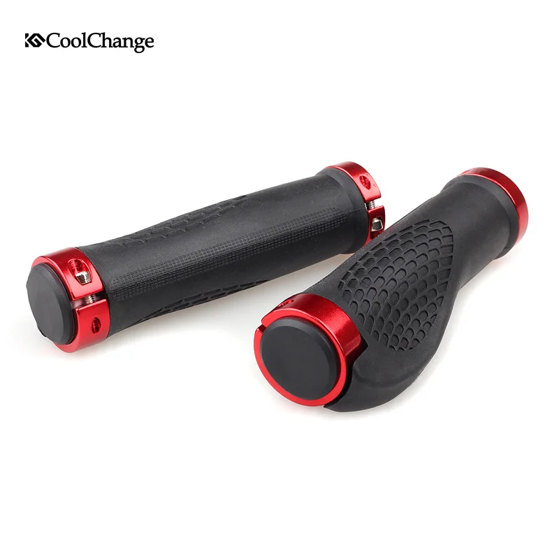 

CoolChange Bicycle Grips Cycling Lockable Handle Grip MTB Bike Aluminum Alloy + Rubber Anti-slip Ultralight Grips Bicycle Parts