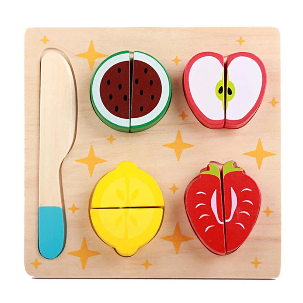 

Hot Sales Wooden Kitchen Fruit and Vegetable Cutting Toy Household Toys Play & Pretend Simulation Playset