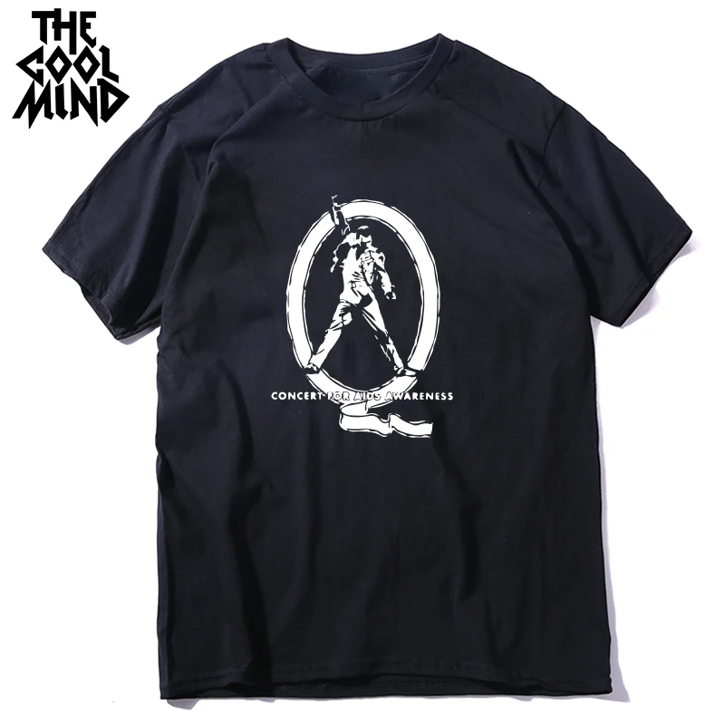 

COOLMIND 100% cotton o-neck men freddie mercury men t shirt casual summer loose men Tshirt t-shirt tee shirt