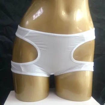 

Sexy women Open Crotch Shorts Ice Silk See Through Erotic Lingerie Knickers Underwear Bottom Wear Panties Briefs Transparent 019