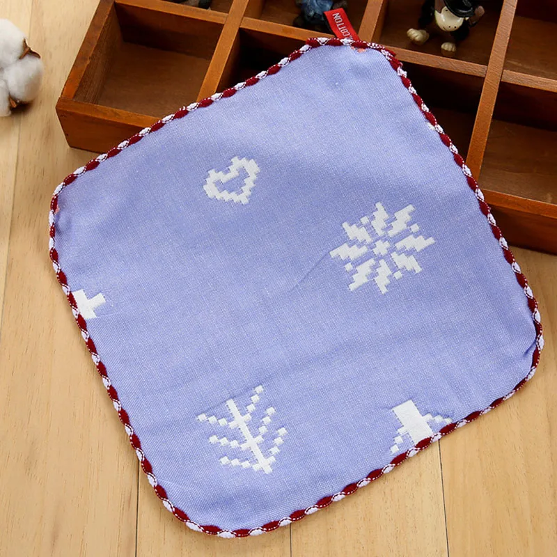 22*23.5CM New Cotton Clouds Animals Newborn Baby Kids Children Gauze Saliva Towel Square Handkerchiefs Face Wash Towel FS0585