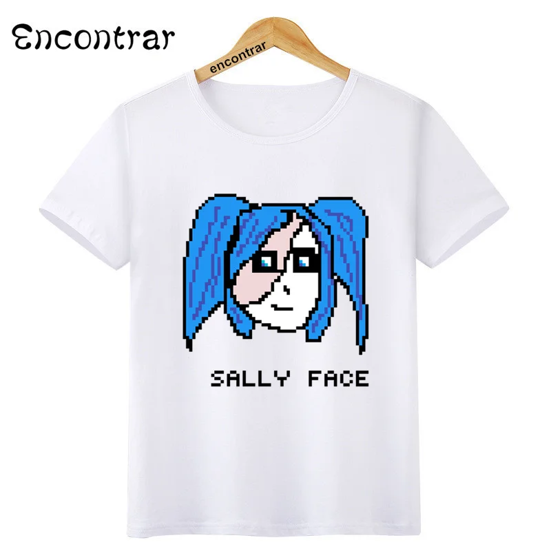 Детские Новые футболки Sally Face для мальчиков и девочек, летние модные футболки Sally Face в стиле хип-хоп, Короткие флисовые Топы HKP4553