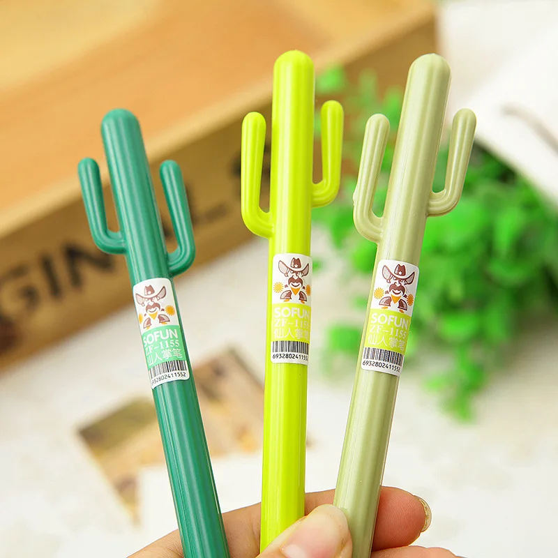 

2pcs/lot 0.38mm Cactus Gel pen , Novelty Slim Gel Pen for School Office Writing