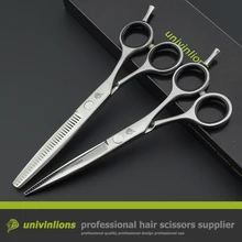 6 “peluquería mejor pelo tijeras peluquería suministros profesional del corte del pelo tijeras adelgazamiento tijeras pinking