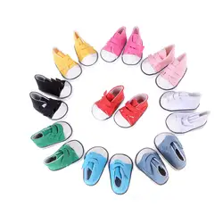 Джинсовая парусиновая мини-игрушка обувь 9 цветов кукла обувь для 18 дюймов Детская кукла ручной работы кроссовки для девочек Аксессуары
