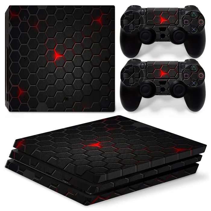 

Black Skin Sticker for PS4 PRO Console and Controllers