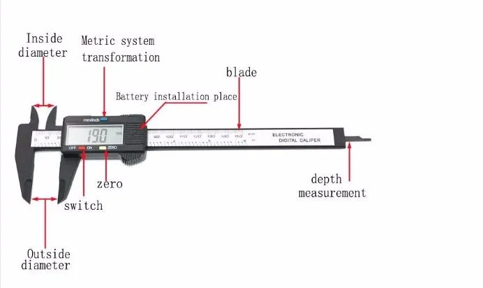 Калибр цифровой штангенциркуль 150 мм 1 шт. цифровая шкала-линейка измерительные инструменты цифровой глубиномер верниер микрометр