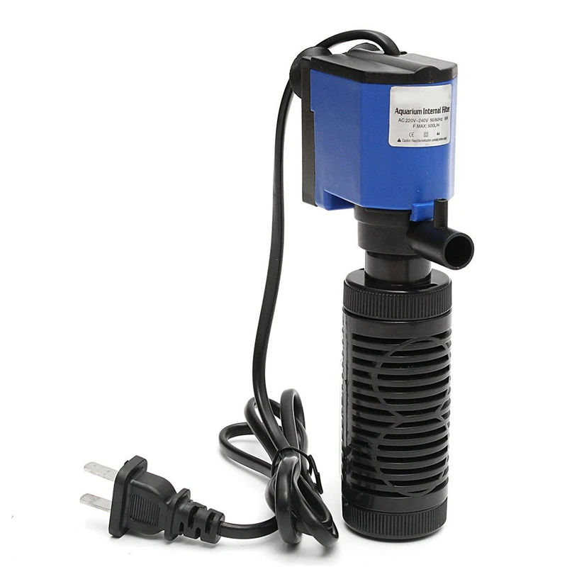 6W 500L/H 220V Submersible Water Pump Internal Filter Aquarium Fish