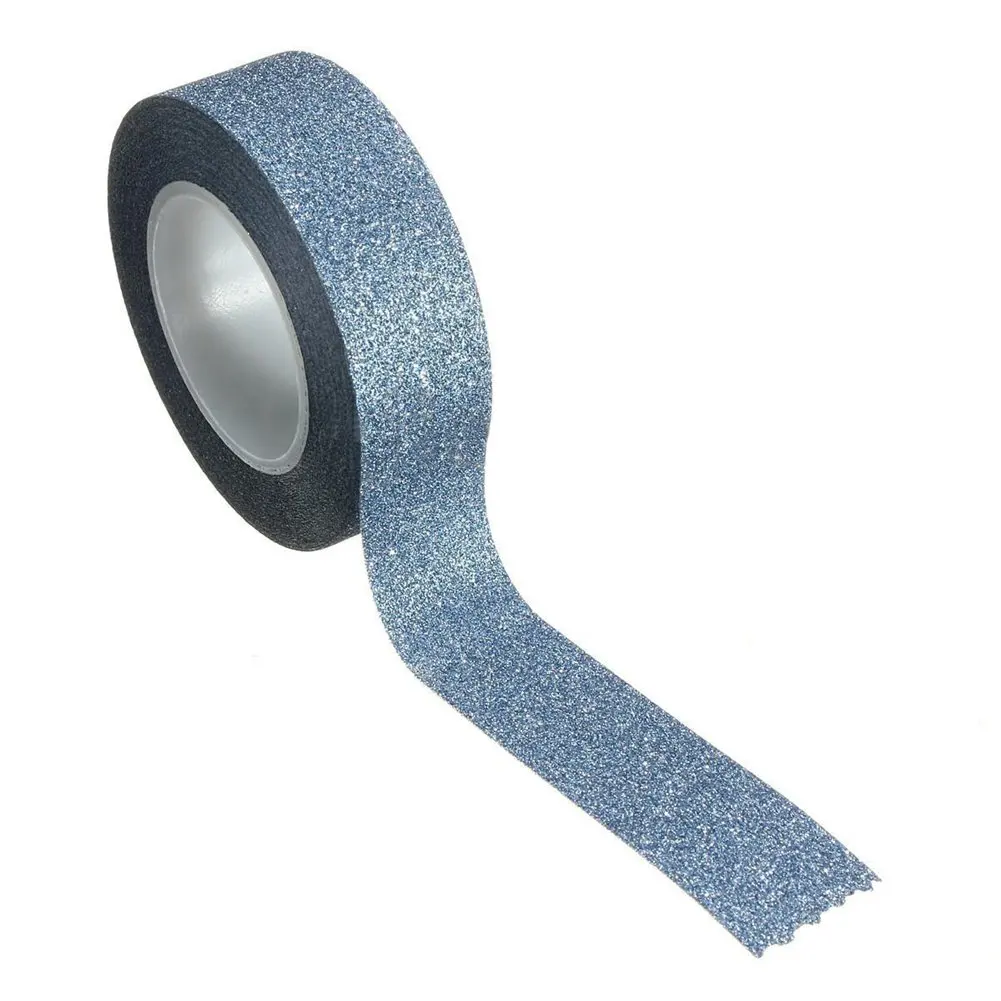 

10M Glitter Tape Stick Self Adhesive Sticker Label Decorative Paper DIY blue