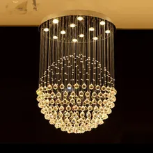 Светодиодный круглый хрустальный светильник, шарообразный роскошный дизайн для внутреннего декора, столовой, гостиной, отеля, кабинета, бара